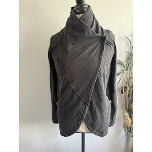 Lululemon Thats A Wrap Jacket Womens 4 Long Sleeve Black Athleisure Workout Gym